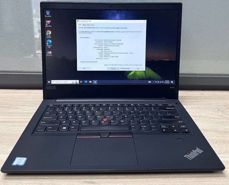 Laptop Lenovo ThinkPad E480, i5 8250. 8G, 256G